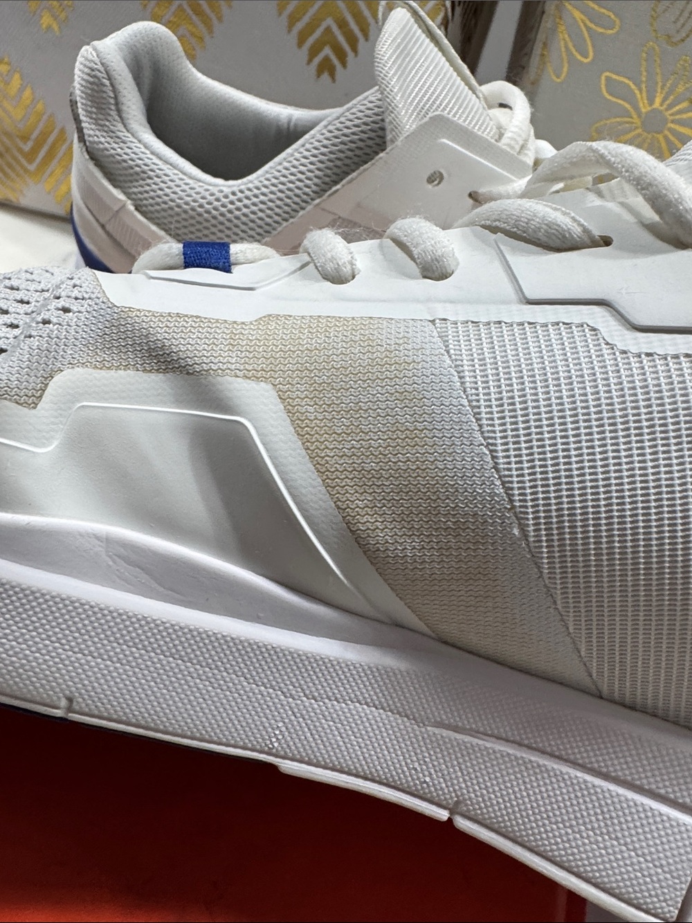 On Running The Roger White Sneakers with Blue Lace Details - Picture 14 of 14
